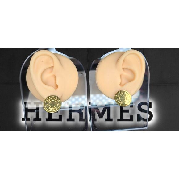 Hermès Clou de Selle Gold Clip-On Earring - Picture 1 of 5